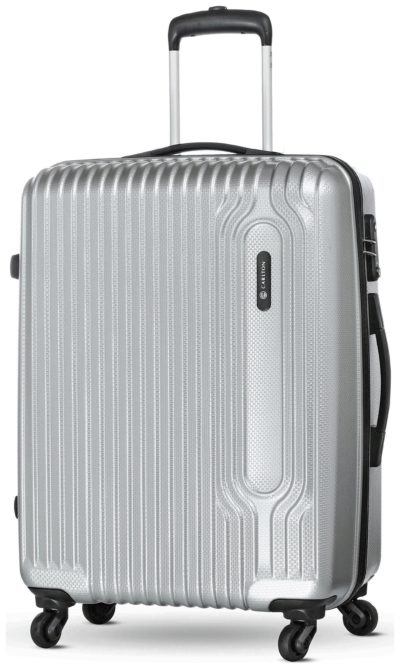Carlton - Tube Medium 4 Wheel Hard Suitcase - Silver